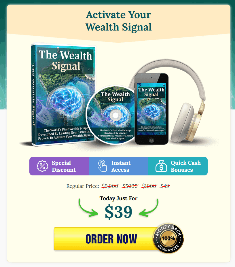 The Wealth Signal Order page